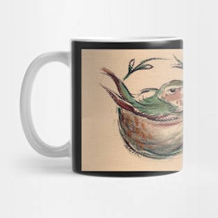 Nesting - Hummingbird Watercolor Painting by Rebecca Rees Mug